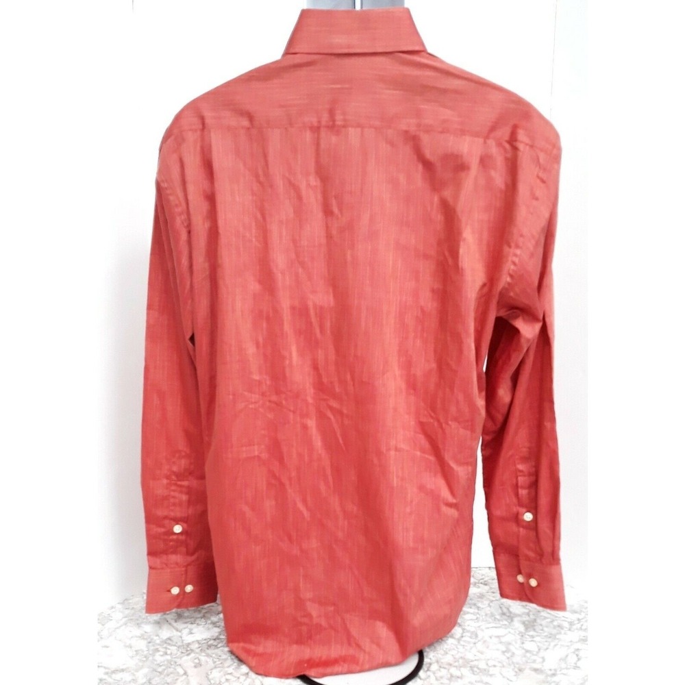 Savoia by Gordon Mitchell mens long sleeve button front shirt Size L 16 1/2 NEW - Picture 3 of 4